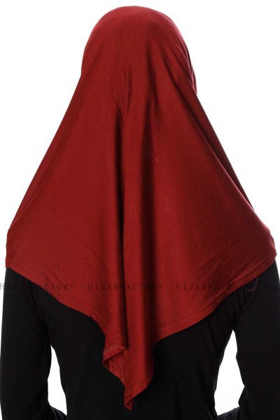 Ava - Bordeaux Al Amira One-Piece Hijab - Ecardin