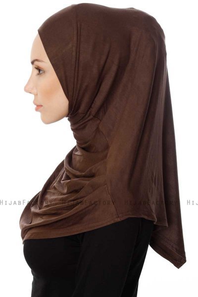Ava - Bruin Al Amira One-Piece Hijab - Ecardin