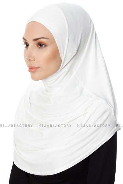 Ava - Creme Al Amira One-Piece Hijab - Ecardin