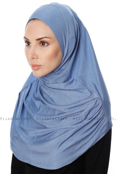 Ava - Indigo Al Amira One-Piece Hijab - Ecardin