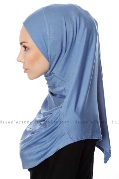 Ava - Indigo Al Amira One-Piece Hijab - Ecardin