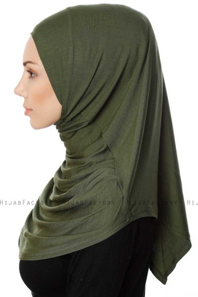 Ava - Khaki Al Amira One-Piece Hijab - Ecardin