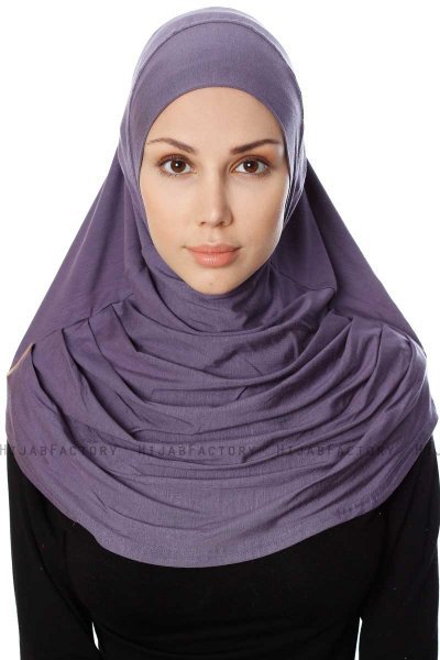 Ava - Purper Al Amira One-Piece Hijab - Ecardin