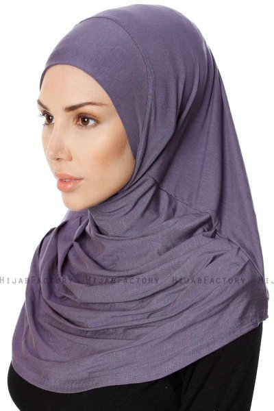 Ava - Purper Al Amira One-Piece Hijab - Ecardin