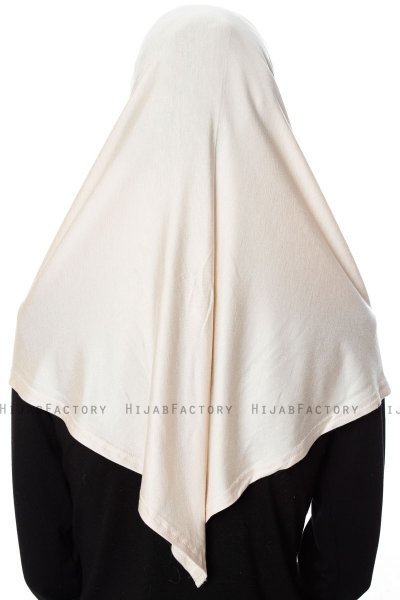 Ava - Licht Beige Al Amira One-Piece Hijab - Ecardin