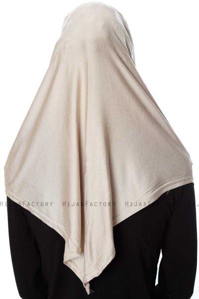 Ava - Licht Taupe Al Amira One-Piece Hijab - Ecardin