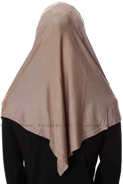 Ava - Donker Taupe Al Amira One-Piece Hijab - Ecardin