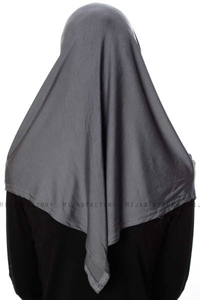Ava - Donker Grijs Al Amira One-Piece Hijab - Ecardin