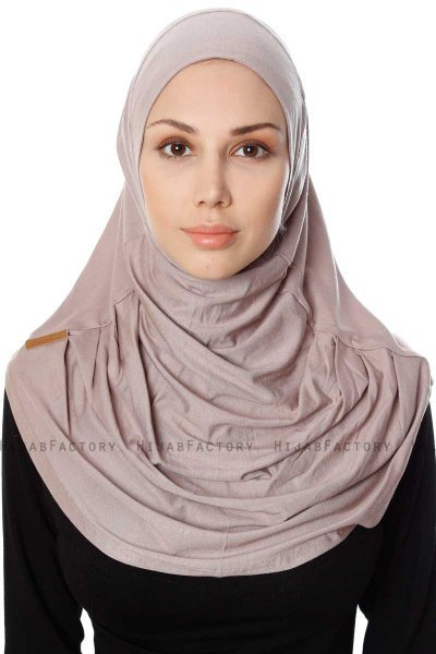 Ava - Steen Grijs Al Amira One-Piece Hijab - Ecardin