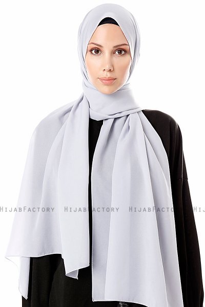 Ayla - Lichtgrijs Chiffon Hijab