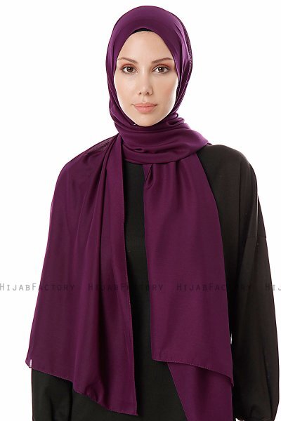 Ayla - Donkerpaars Chiffon Hijab