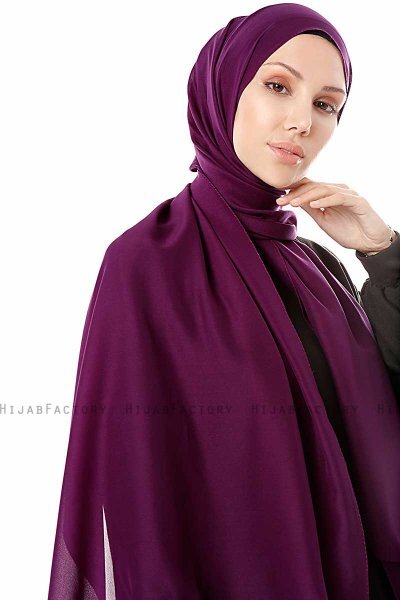Ayla - Donkerpaars Chiffon Hijab