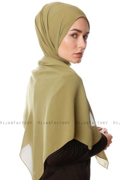 Ayla - Olijfgroen Chiffon Hijab
