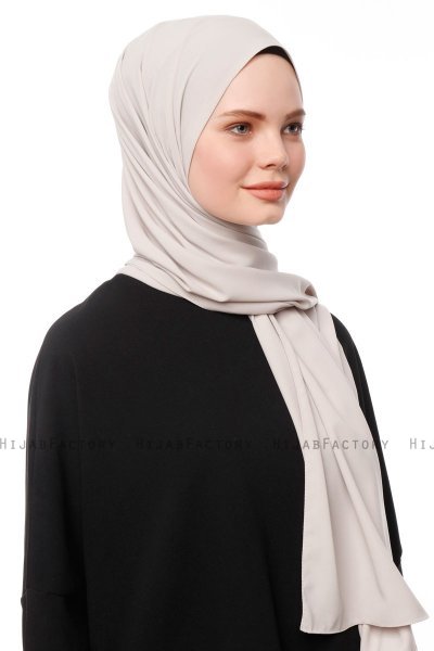 Aylin - Steen Grijs Medine Silk Hijab - Gülsoy