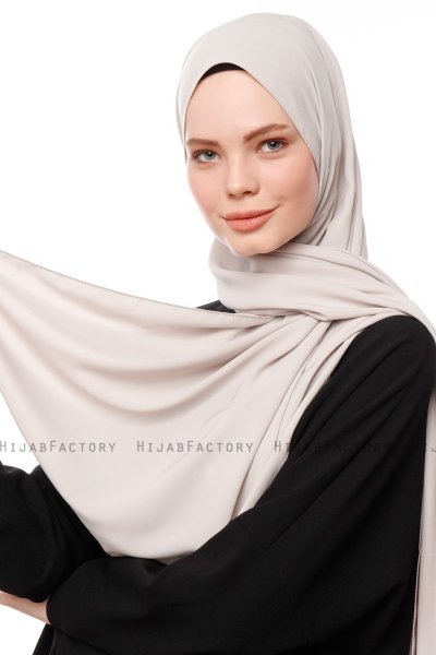 Aylin - Steen Grijs Medine Silk Hijab - Gülsoy