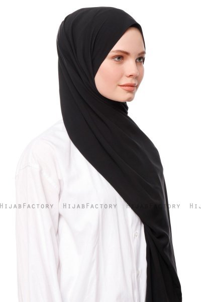 Aylin - Zwart Medine Silk Hijab - Gülsoy