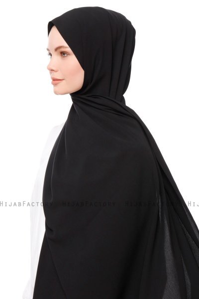 Aylin - Zwart Medine Silk Hijab - Gülsoy