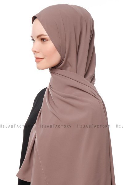 Aylin - Taupe Medine Silk Hijab - Gülsoy