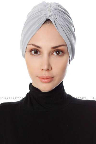 Aynur - Lichtgrijs Turban