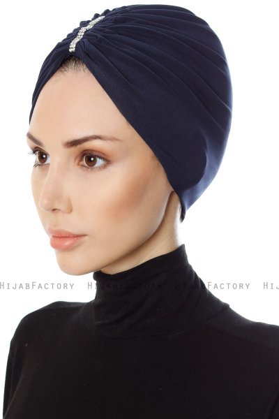 Aynur - Marineblauw Turban