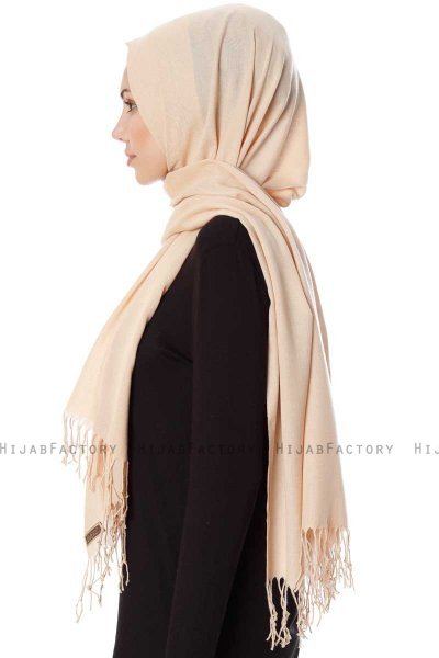 Aysel - Licht Beige Pashmina Hijab - Gülsoy