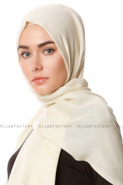 Aysel - Licht Beige Pashmina Hijab - Gülsoy