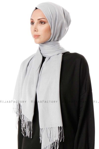 Aysel - Lichtgrijs Pashmina Hijab - Gülsoy
