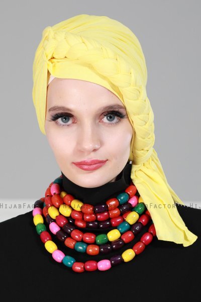 Theresa - Geel Katoen Turban - Ayse Turban