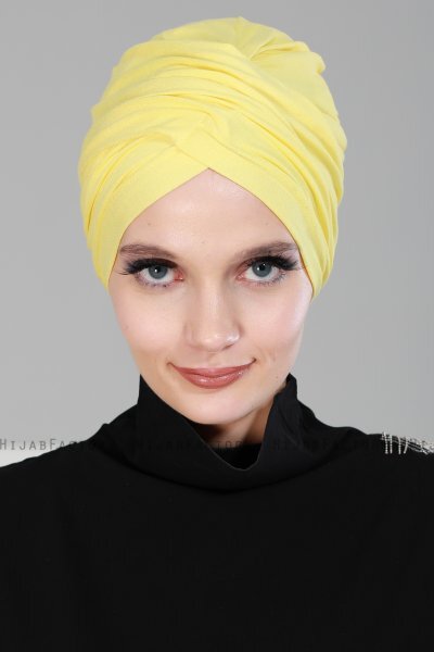 Fiona - Geel Katoen Turban - Ayse Turban