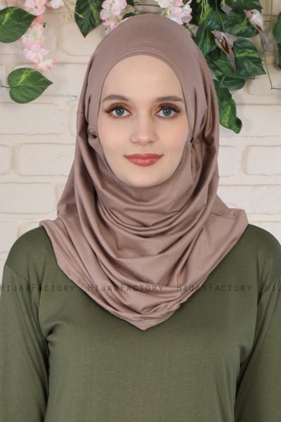 Wilda - Taupe Katoenen Hijab