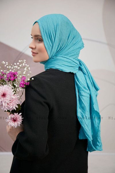 Serap - Turkoois Bamboo Crash Hijab