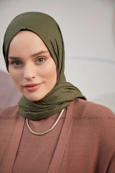 Serap - Khaki Bamboo Crash Hijab