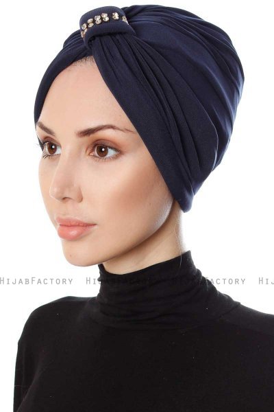 Bahar - Marineblauw Turban