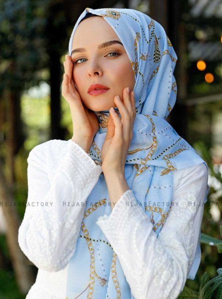 Bahr - Blauw Gevormde Hijab - Sal Evi