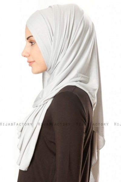 Betul - Lichtgrijs 1X Jersey Hijab - Ecardin