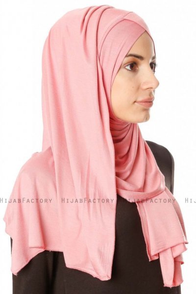 Betul - Donker Roze 1X Jersey Hijab - Ecardin