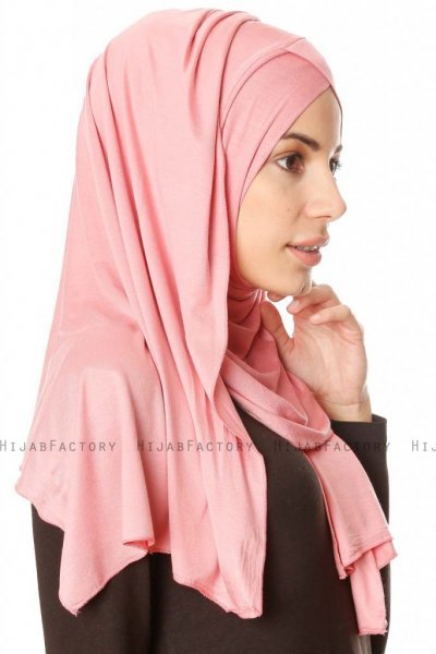 Betul - Donker Roze 1X Jersey Hijab - Ecardin