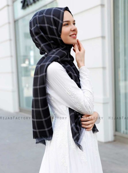Betulle - Zwart Gevormde Hijab - Sal Evi