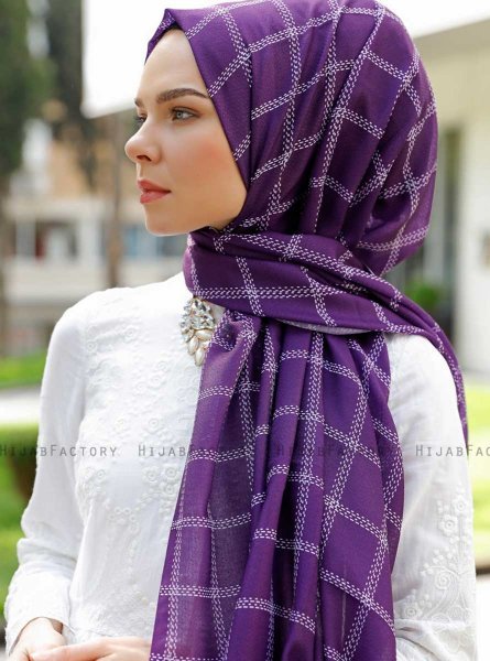 Betulle - Purper Gevormde Hijab - Sal Evi