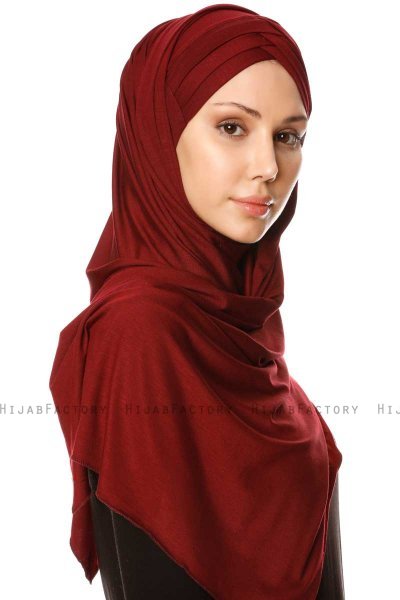 Cansu - Bordeaux 3X Jersey Hijab