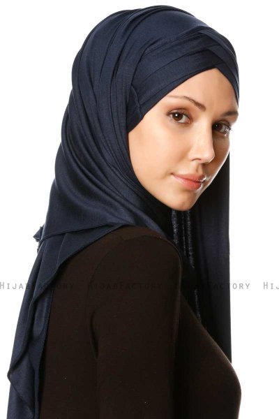 Cansu - Marineblauw 3X Jersey Hijab