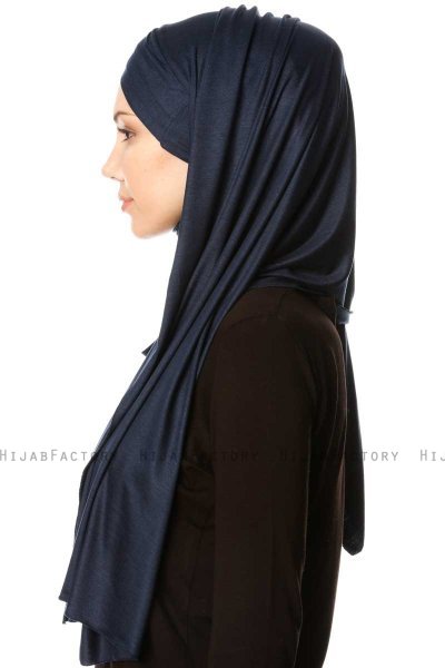 Cansu - Marineblauw 3X Jersey Hijab