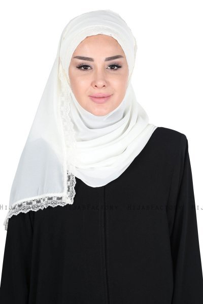 Carin - Creme Praktisch Chiffon Hijab