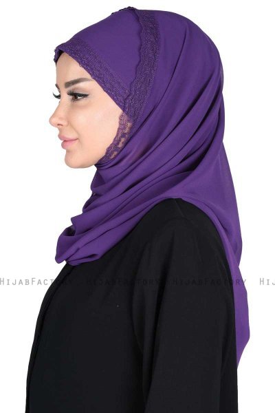Carin - Purper Praktisch Chiffon Hijab