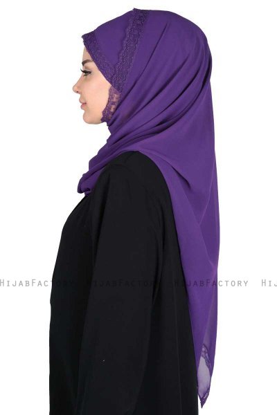 Carin - Purper Praktisch Chiffon Hijab