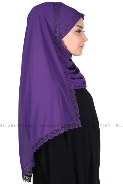 Carin - Purper Praktisch Chiffon Hijab