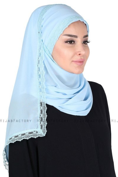 Carin - Lichtblauw Praktisch Chiffon Hijab
