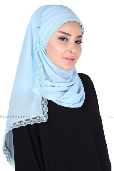 Carin - Lichtblauw Praktisch Chiffon Hijab