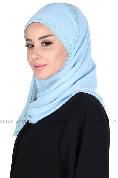Carin - Lichtblauw Praktisch Chiffon Hijab