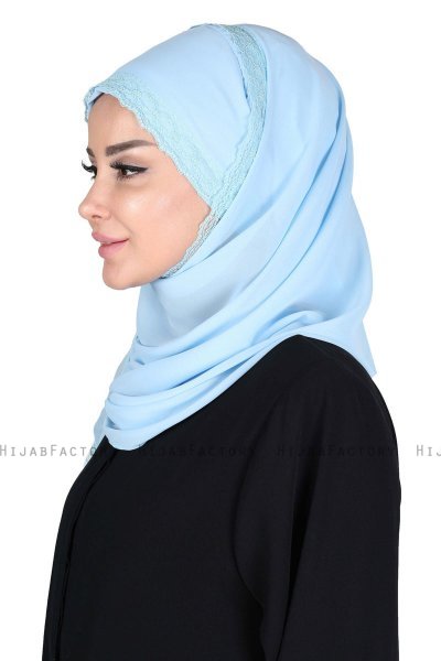 Carin - Lichtblauw Praktisch Chiffon Hijab